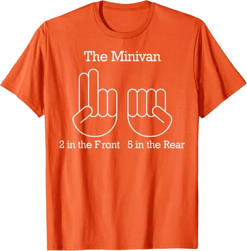 Vista 47 de The Minivan 2 In The Front 5 In The Rear Camiseta, Negro