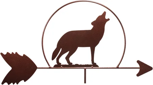 Vista 4 de SWEN Products Veleta Wolf Howling at The Moon (montaje ajustable incluido)