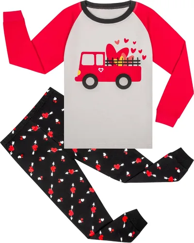 Vista 8 de HONGTEYA Conjunto de ropa de algodón de manga larga para niños y niñas 3-8T 1 coche de Navidad larga