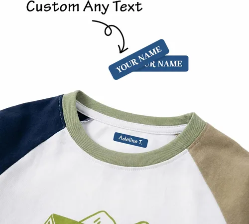 Vista 3 de 100 etiquetas de nombre personalizadas para planchar para ropa