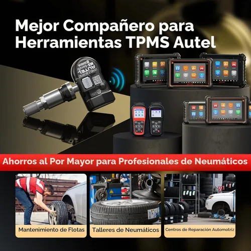 Vista 6 de Autel Sensor TPMS MX-Sensor 2 en 1 (prensado), sensor de presión de neumáticos TPMS programable 315MHz+433MHz, 100% clonable, igual que los sensores