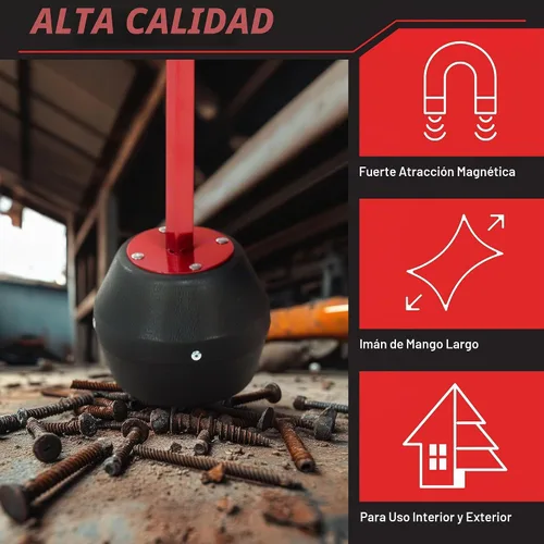 Vista 6 de Stalwart 75-9990 Herramienta de recogida magnética de tracción con mango de liberación rápida, 4.5 pulgadas