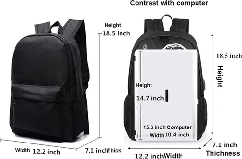 Vista 2 de WRIGGY Cristiano Ronaldo - Mochila ligera para adolescentes, cuadros b