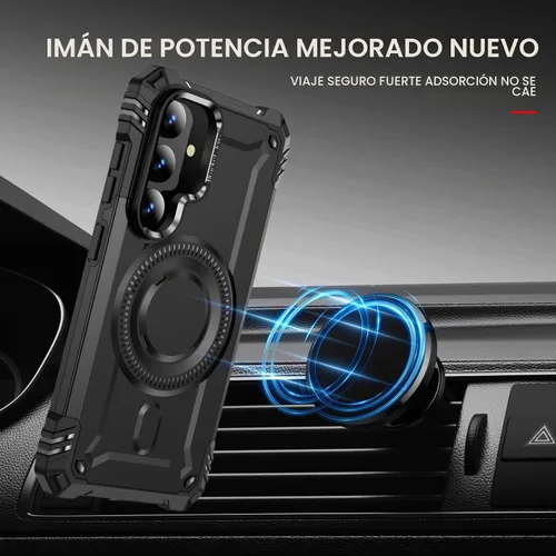 Vista 7 de Funda magnética para Samsung Galaxy S25+ Plus/Galaxy S24+ Plus [Soporte de anillo de cámara integrado] [Protector de pantalla]