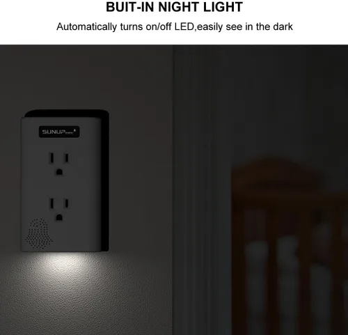 Vista 6 de Timbre inalámbrico, kit de timbre de puerta con salidas adicionales y luz nocturna, rango de 1400 pies, extensor de señal de timbre, resistente al