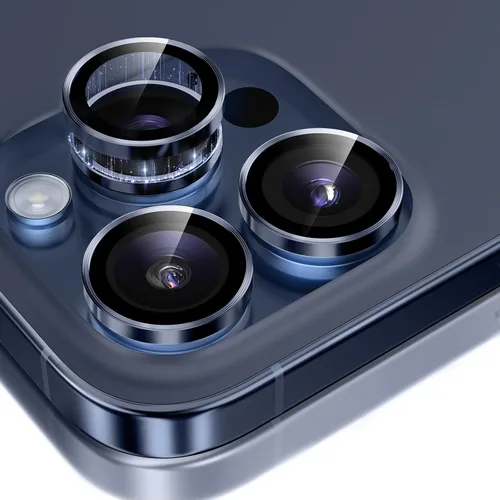 Vista 20 de GolbinBox Protector de lente de cámara para iPhone 13 Pro/13 Pro Max, ajuste invisible 1:1, vidrio templado 9H, funda individual de metal ultra HD