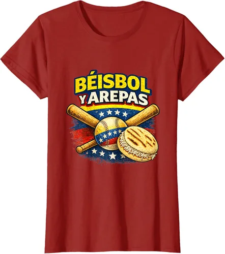 Vista 51 de Camiseta Beisbol y Arepas Venezuelas Baseball Pride Team 2026