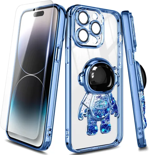 Vista 7 de NGB Supremacy Funda compatible con iPhone 11 (6.1 pulgadas) con protector de pantalla de vidrio templado/correa para la muñeca, purpurina flotante