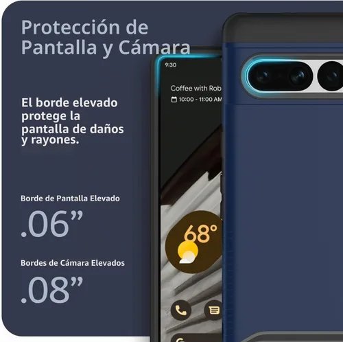 Vista 6 de TUDIA Merge - Funda diseñada para Google Pixel 7 Pro (2022), color azul índigo