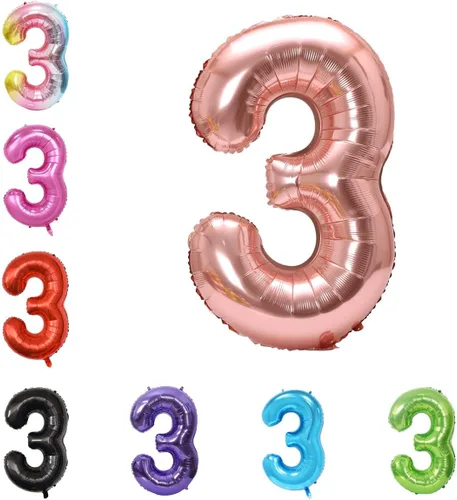 Vista 21 de Globo grande de helio con números 0-9 de 40 pulgadas para cumpleaños, bodas y fiestas (rojo, 9)