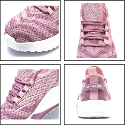 Vista 8 de Tinefiy Steel Toe Shoes for Women Lightweight Safety Shoes Air Cushion Comfortable Slip Resistant Indestructible Womens Puncture Proof Work Sneakers