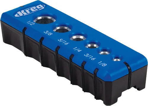 Vista 9 de Kreg Guía de perforación portátil - 6 guías de taladro endurecidas para carpintería - Accesorio de herramienta para artesanos