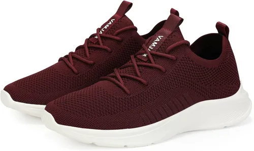 Vista 4 de VAMJAM Zapatos deportivos de correr para hombre, ligeros, transpirables, con cordones, de malla, para caminar, entrenamiento, casuales, deportivos
