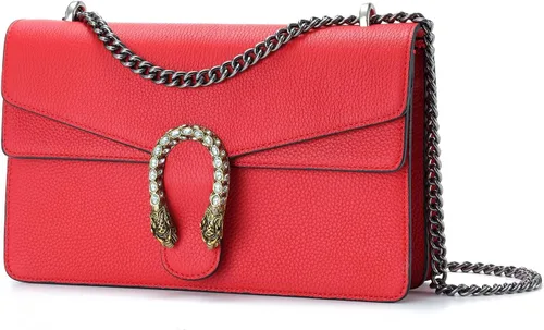 Vista 6 de Women's Shoulder Bag,Genuine Leather Bag Tote Handbag,Cute Stylish Crossbody Bags Mini Clutch Purse for Work Shopping Outings