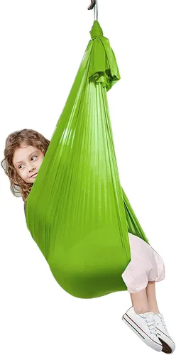 Vista 10 de Columpio sensorial para adultos, columpio de terapia para niños, hamaca elástica para niños, columpio sensorial para interiores y exteriores, silla