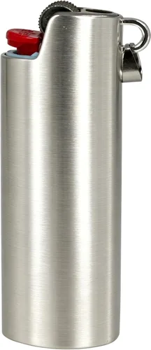 Vista 11 de HUMWE Funda de metal para encendedor reutilizable para encendedores regulares Bic Soporte de manga con anillo collar Accesorios (negro)