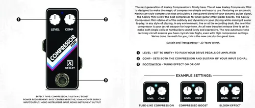 Vista 3 de Keeley Mini pedal de compresor electrónico