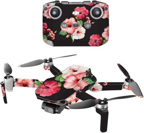 Vista 25 de MightySkins - Compatible con DJI Mini 2 Dron portátil - Blue Petals Funda protectora de vinilo duradera y única Fácil de aplicar, quitar