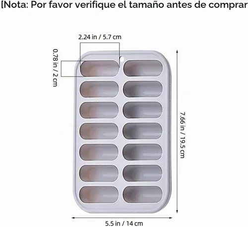 Vista 3 de DOITOOL - Bandeja de silicona para cubitos de hielo de 7.67 x 5.51 x 1.10 pulgadas, molde de hielo para congelador, bandeja multiusos para cubos