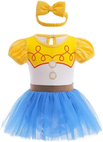 Vista 14 de Dressy Daisy Disfraz de princesa para bebé, disfraz de tutú de tul para cumpleaños, Halloween, traje con diadema