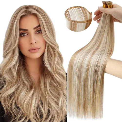 Vista 59 de Moresoo Extensiones de cabello humano real para coser, color negro natural