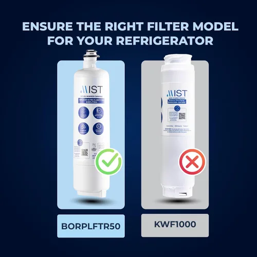 Vista 6 de Mist Ultra Clarity Pro Filtro de agua de repuesto compatible con Bosch BORPLFTR50, filtro de agua para refrigerador compatible con BORPLFTR55