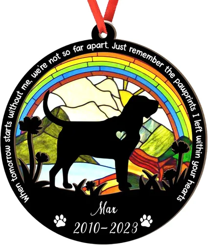 Vista 62 de Adorno personalizado para atrapasoles de sabueso afgano, adorno de Navidad de sabueso afgano, regalo para perro amante, sabueso afgano conmemorativo