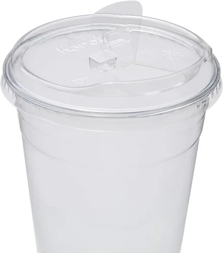 Vista 4 de Karat C-KC626TS-SH 3.858 in de diámetro Tapa de sorbo sin pajitas para 12-24 oz PET Cup - (caja de 1000)