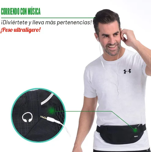 Vista 6 de USHAKE Cinturón para correr, para hombres o mujeres, ultra ligero, sin rebote, bolsa de cintura, bolsa de entrenamiento de fitness, bolsa de cintura