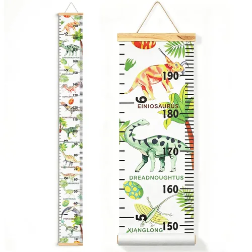 Vista 13 de Tabla de crecimiento de altura para bebés Regla colgante de pared de Mibote para niños, tabla de crecimiento de altura extraíble en lona 2 m x 20 cm