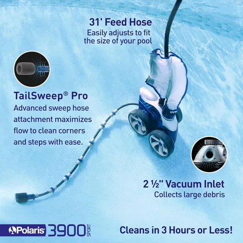Vista 3 de Limpiador de piscina lateral a presión Polaris Vac-Sweep 3900