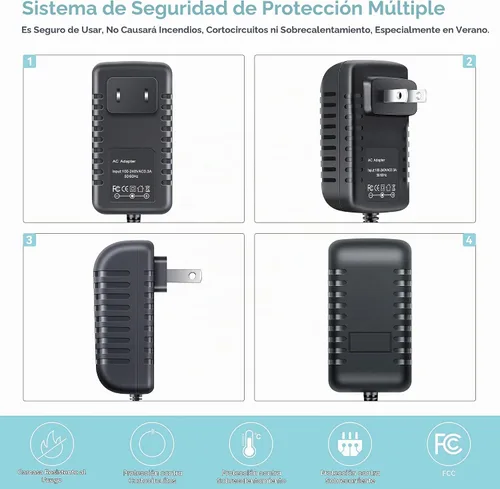 Vista 2 de Cargador adaptador AC/DC compatible con WowWee CHiP Robot Toy Dog - Cable de fuente de alimentación Smartbed