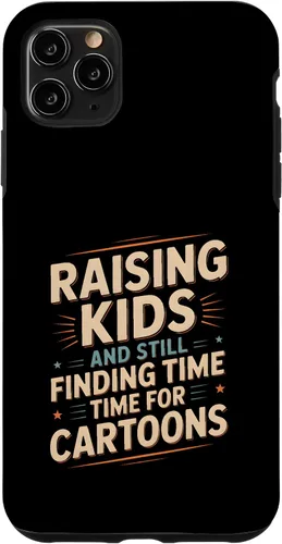 Vista 13 de Raising Kids and Still Finding Time Time for Cartoons Humor Case for iPhone XR