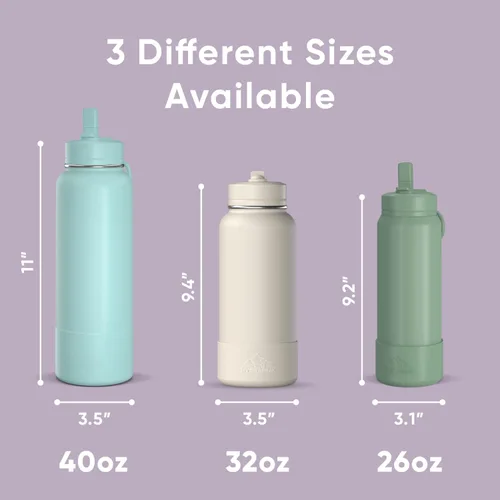 Vista 5 de Hydrapeak Botella de Agua Deportiva Aislada de 32 oz con Tapa de Pajita, A Prueba de Fugas y Derrames, Mantiene las Bebidas Frías por 24 Horas, Rubor