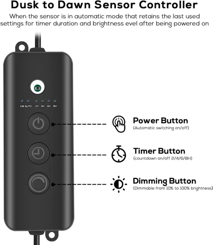 Vista 4 de SUNTHIN Iluminación de Paisaje Exterior con Controlador de Sensor de Anochecer a Amanecer, Paquete de 4