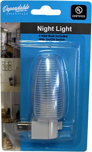 Vista 4 de Juego de 2 interruptores de encendido/apagado de luz nocturna con certificación UL, base blanca transparente, parte superior transparente adecuada