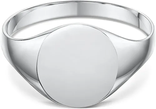 Vista 2 de LANDA JEWEL Anillo de plata de ley para mujer, con forma ovalada o de corazón, de peso medio, pulido