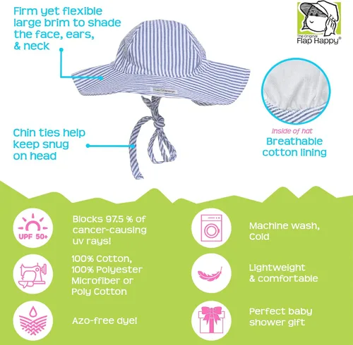 Vista 2 de Flap Happy - Sombrero para el sol UPF 50+, la protección solar UV certificada más alta, tinte sin AZO