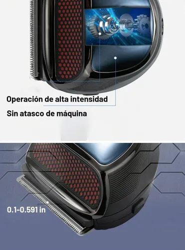 Vista 6 de SUYOOULIN Cortadora de pelo, kit de corte de pelo automático para hombres, autoaseo recargable, corte de pelo profesional con 9 peines limitados
