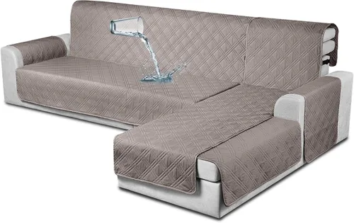 Vista 12 de TAOCOCO Fundas de Sofá Seccional 100% Impermeables en Forma de L, Fundas de Sofá de 3 Piezas, Funda de Chaise Lounge para Mascotas y Niños, Fundas