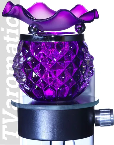 Vista 2 de TVaromatics Purple Pineapple Glass Plug-in Aroma Lamp Oil Warmer with Dimmer - PAL873257