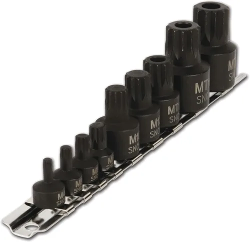 Vista 5 de Performance Tool W32092 Juego de llaves de vaso de impacto Dr. Star de 8 piezas de 1/2 pulgada (tamaños: T30, T40, T45, T47, T50, T55, T60, T70)