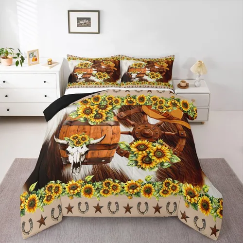 Vista 20 de Juego de ropa de cama de oso para niños y adolescentes, juego de edredón de animales salvajes para niños, adolescentes, naturaleza, vida silvestre