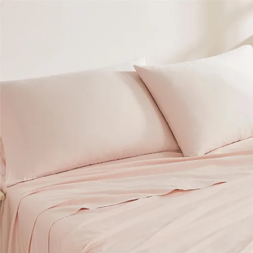 Vista 19 de Linen Closet Juego de sábanas y fundas de almohada 100% algodón orgánico, 3 Blanco Ártico