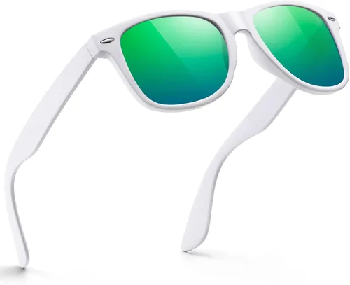 Vista 74 de FEIDUSUN Lentes de sol polarizados para hombre y mujer, lentes de sol retro negros para conducir, pescar, protección UV