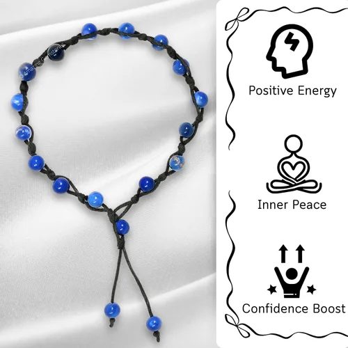 Vista 108 de Amazing Gemstone Crystal Anklet Ankle Bracelets for Women - Waterproof Beaded Healing Crystal Anklets, Plus Size Chakra Gemstone Bead Anklet