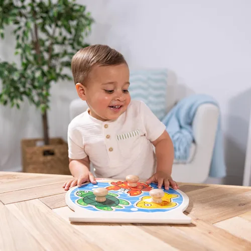 Vista 7 de melissa & doug pecera Jumbo perilla de madera Puzzle, Versión estándar, Multicolor