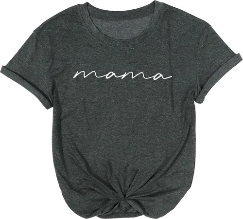 Vista 7 de ASTANFY Camiseta de manga corta para mujer con estampado de letras para mamá