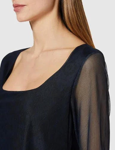 Vista 4 de Desigual Camiseta de punto para mujer manga 34, Azul