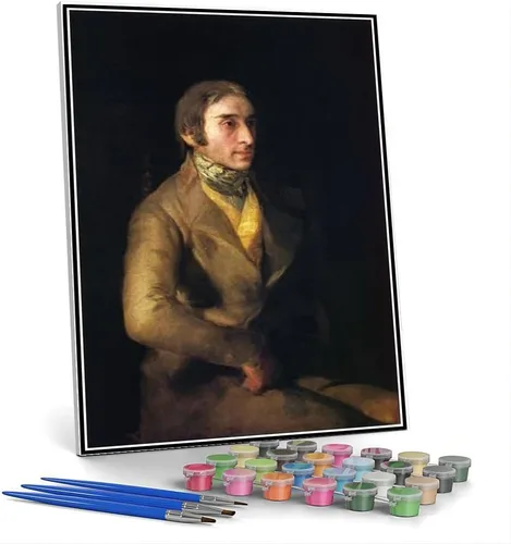 Vista 12 de Kits de pintura por números para adultos y niños maría Luisa de Parma usando alforjas Pintura por Francisco Goya DIY Pintura al óleo por números